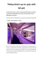 Những khách sạn kỳ quặc nhất thế giới pptx