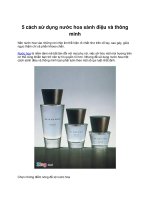 5 cách sử dụng nước hoa sành điệu và thông minh pptx