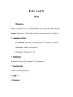Unit 1 (cont’d) Read doc