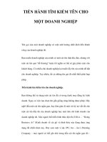 TIẾN HÀNH TÌM KIẾM TÊN CHO MỘT DOANH NGHIỆP pps