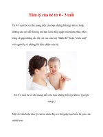 Tâm lý của bé từ 0 - 3 tuổi potx