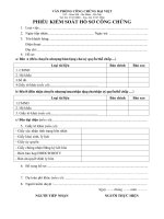 PHIẾU KIỂM SOÁT HỒ SƠ CÔNG CHỨNG ppt