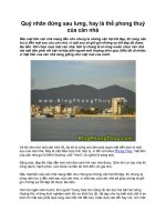 Quý nhân đứng sau lưng, hay là thế phong thuỷ của căn nhà ppt