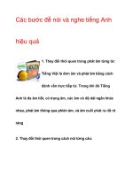Các bước để nói và nghe tiếng Anh hiệu quả doc