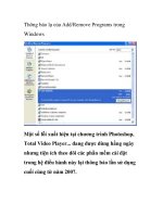 Thông báo lạ của Add/Remove Programs trong Windows doc
