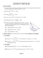 ĐỀ THI HỌC KỲ 2 - TOÁN 11 - NĂM HỌC 2009.2010