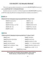 TUYỂN SINH LỚP ÔN THI ĐẠI HỌC MÔN HÓA HỌC