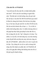 Chia nhỏ file với WinRAR “Làm thế nào để chia một file ra thành nhiều phần nhỏ hơn pps