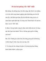 10 câu hỏi phỏng vấn “đắt” nhất doc