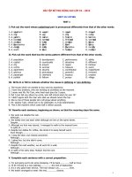 Bài Tập Bổ Trợ - 10 CB & NC (Unit 15)