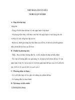 VIẾT BÀI LÀM VĂN SỐ 1 NGHỊ LUẬN XÃ HỘI doc