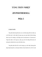 TĂNG THÂN NHIỆT (HYPERTHERMIA) - Phần 2 pdf