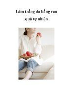 Làm trắng da bằng rau quả tự nhiên pdf