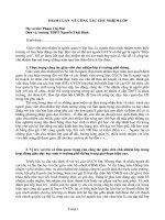 Tham luận về công tác chủ nhiệm