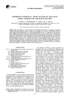Phosphate removal from water by res mud using crossflow microfiltration potx