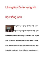 Làm giàu vốn từ vựng khi học tiếng Anh potx