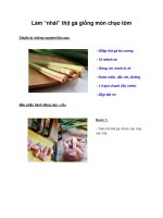 Làm “nhái” thịt gà giống món chạo tôm potx