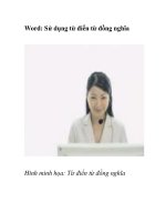 Word: Sử dụng từ điển từ đồng nghĩa doc