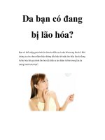 Da bạn có đang bị lão hóa pptx