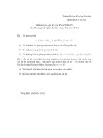 Đề kiểm tra giữa kỳ môn: phương trình vi phân đạo hàm riêng, đề số 5 doc