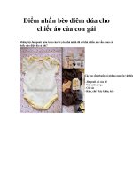 Điểm nhấn bèo diêm dúa cho chiếc áo của con gái docx