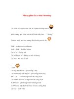 Những phím tắt cơ bản Photoshop ppt