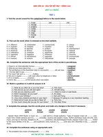 Bài Tập Bổ Trợ 10 CB & NC (Unit 12)