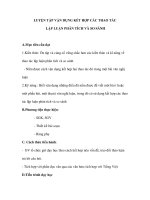 LUYỆN TẬP VẬN DỤNG KẾT HỢP CÁC THAO TÁC LẬP LUẬN PHÂN TÍCH VÀ SO SÁNH ppt