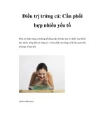 Điều trị trứng cá: Cần phối hợp nhiều yếu tố pot