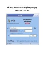 Dễ dàng download và chuyển định dạng video trên YouTube potx