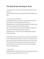 Thủ thuật để máy tính tăng tốc tối đa pps