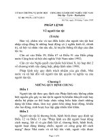 Pháp lệnh về người tán tật