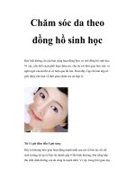 Chăm sóc da theo đồng hồ sinh học pps
