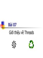 Bài 7: Giới thiệu vềThreads pptx