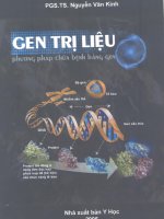 Gen trị liệu: Phương pháp trị liệu bằng Gen - Ts.Nguyễn Văn Kỉnh phần 1 potx