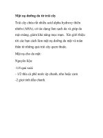 Mặt nạ dưỡng da từ trái cây docx