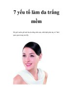 7 yếu tố làm da trắng mềm docx