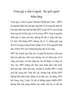 Virut gây u nhú ở người pps