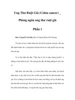 Ung Thư Ruột Già (Colon cancer) _ Phòng ngừa ung thư ruột già - Phần 1 potx