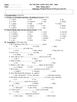 Đề thi HSG AV 6(Số 2)