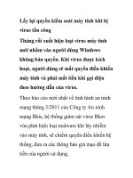 Lấy lại quyền kiểm soát máy tính khi bị virus tấn công pptx