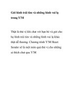 Gửi hình trái tim và những hình vui lạ trong Y!M doc