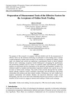 preparation of measurement tools of the effective factors for the acceptance of online stock trading