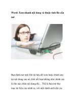 Word: Xem nhanh nội dung và thuộc tính file cần mở potx