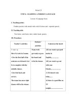 Period 25 - UNIT 4: LEARNING A FOREIGN LANGUAGE - Lesson pdf