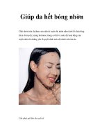 Giúp da hết bóng nhờn docx