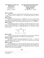 dề dáp án chuyên lí Quang trung 2010