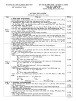 Đáp án đề thi  tuyển sinh môn SINH THPT tỉnh Hưng Yên năm học 2010 - 2011