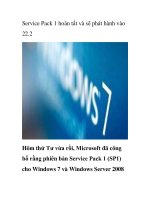 Service Pack 1 hoàn tất và sẽ phát hành vào 22.2 ppsx