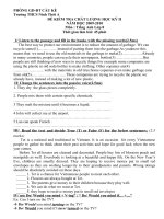 Đề KT, thi HK II môn anh văn 8